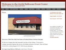 Tablet Screenshot of joyfulballroom.com